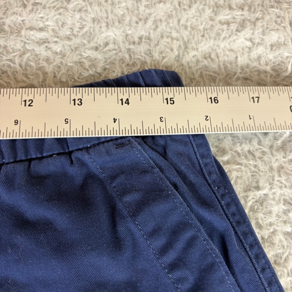 Lands End Navy Blue Pull On Skort Size 10 Cotton Blend Twill Mini Skirt Pockets - Picture 5 of 9
